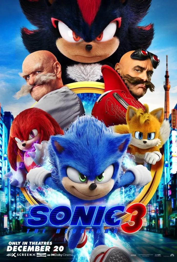 Confira ao novo pôster de Sonic 3: O Filme