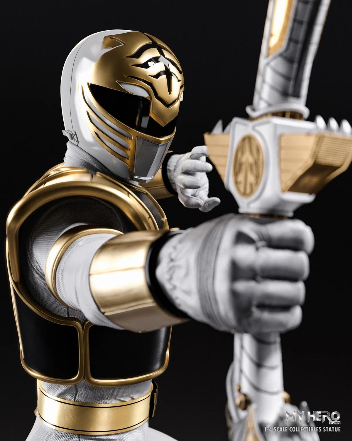 Ranger Branco ganhará nova estátua incrível pela My Hero Studios