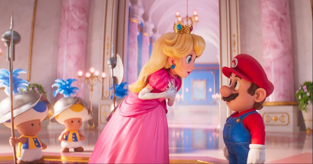 Princesa Peach pronta para a ação em Super Mario Bros.O Filme